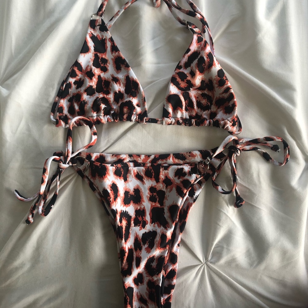 Cheeky Cheetah Print String  Bikini